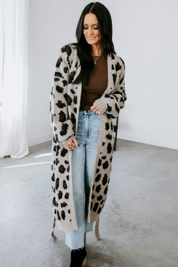 Farrah Leopard Duster Cardigan
