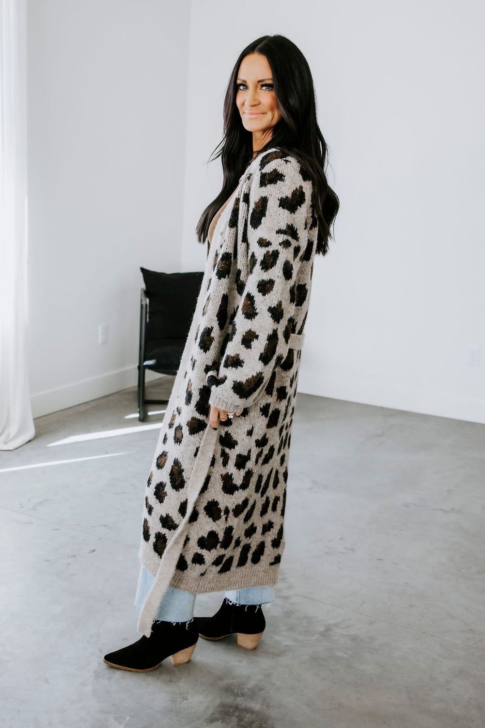 Farrah Leopard Duster Cardigan