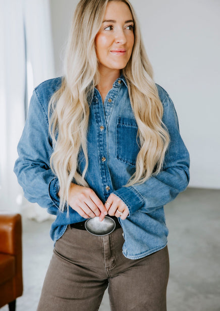 Nicole Two Tone Denim Shirt product view
