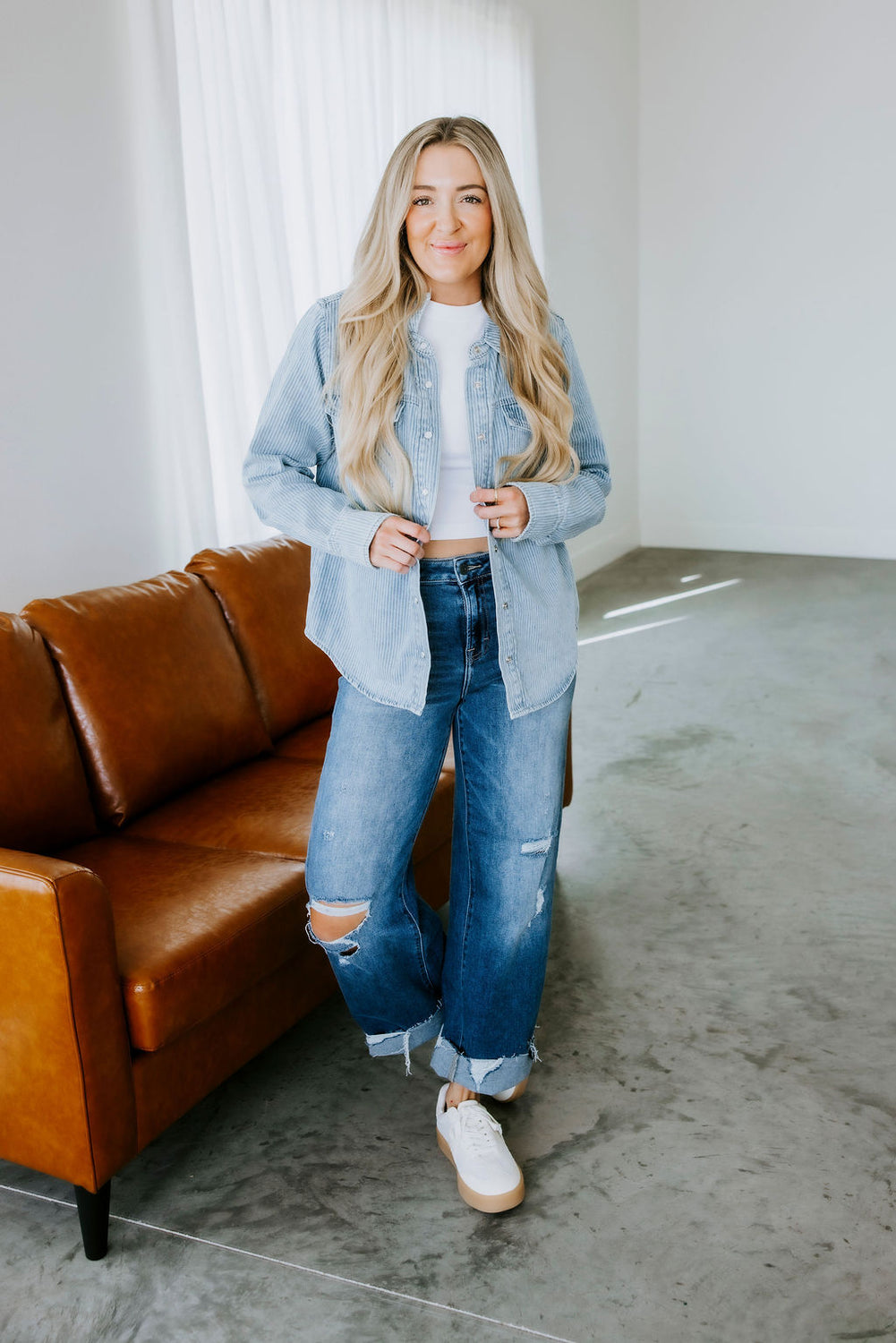 Pippin Striped Denim Shacket