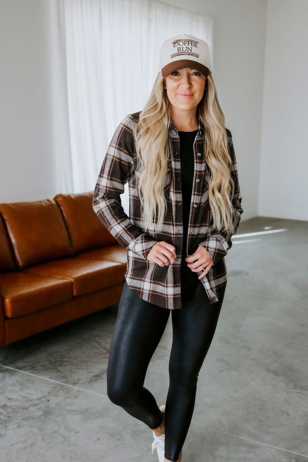 image of Cassian Plaid Button Down Top
