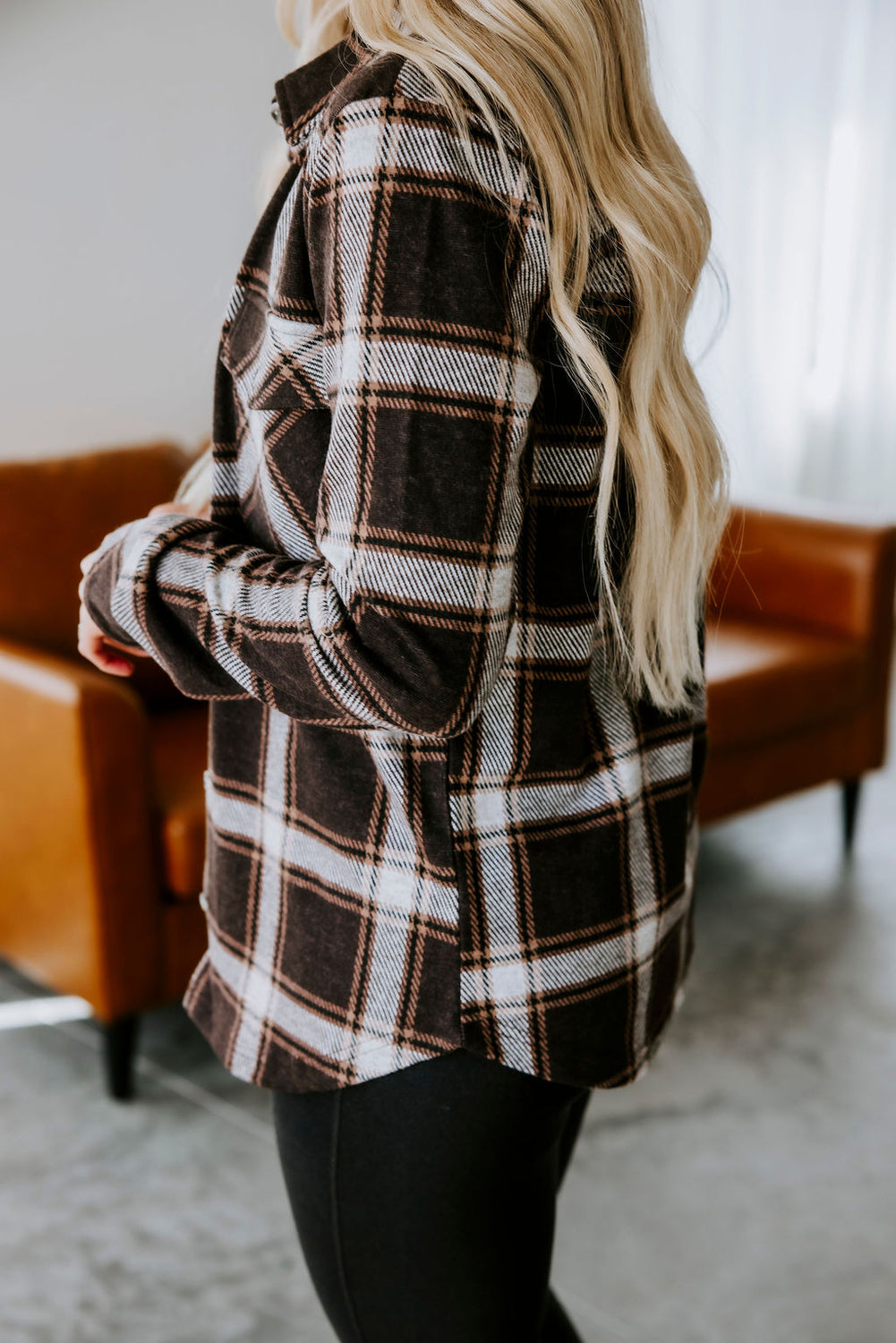 Cassian Plaid Button Down Top