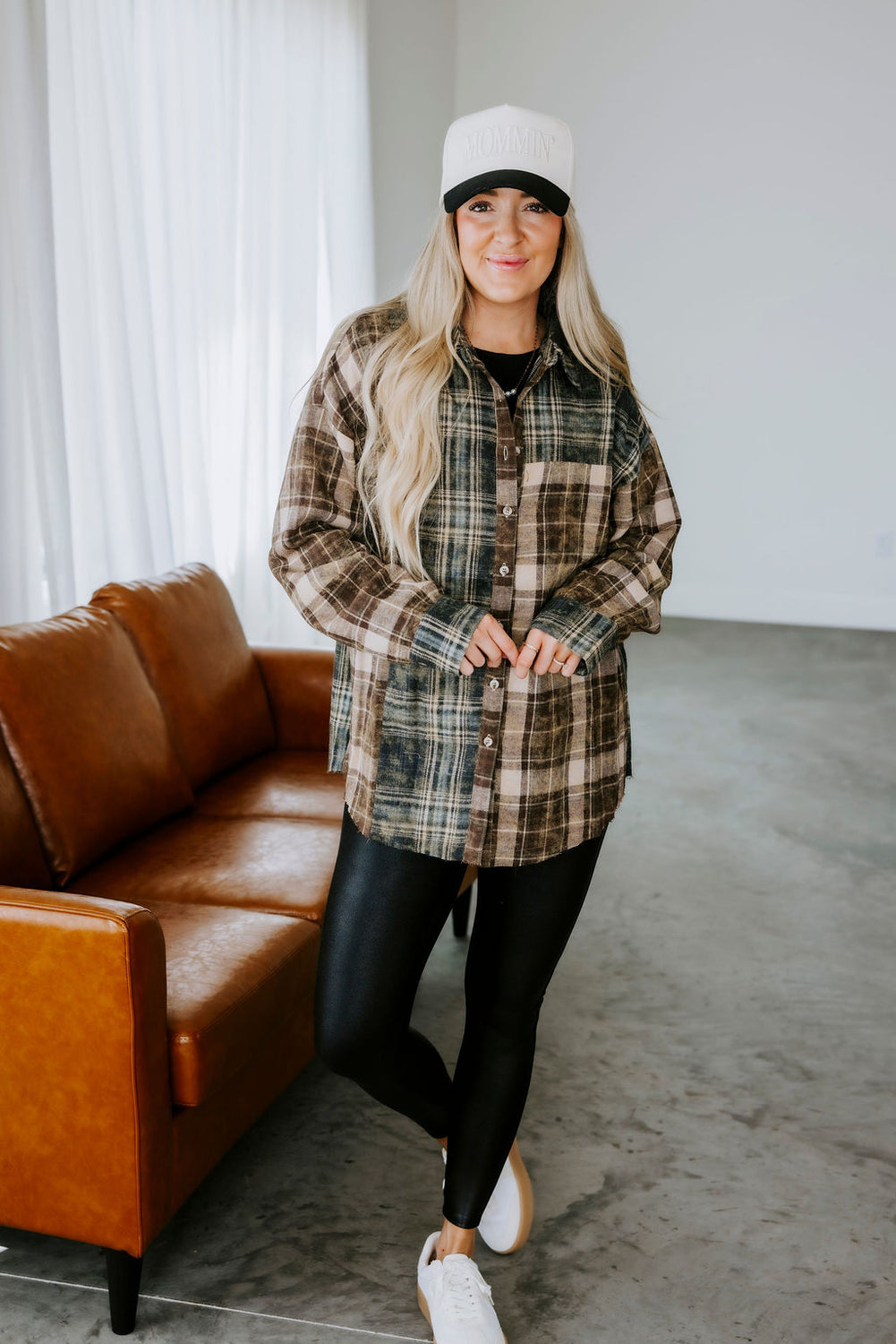 Gentry Colorblock Plaid Top