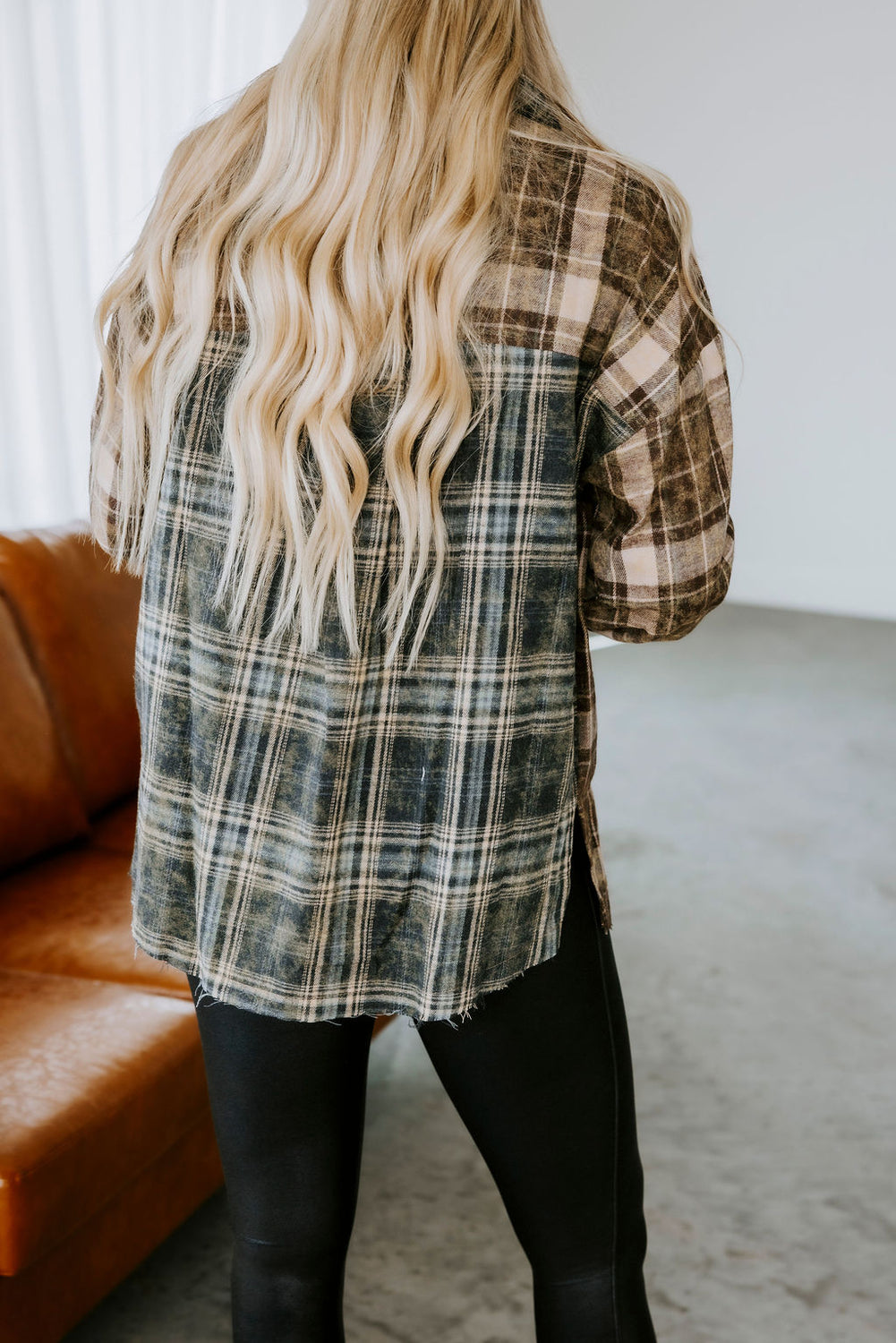 Gentry Colorblock Plaid Top