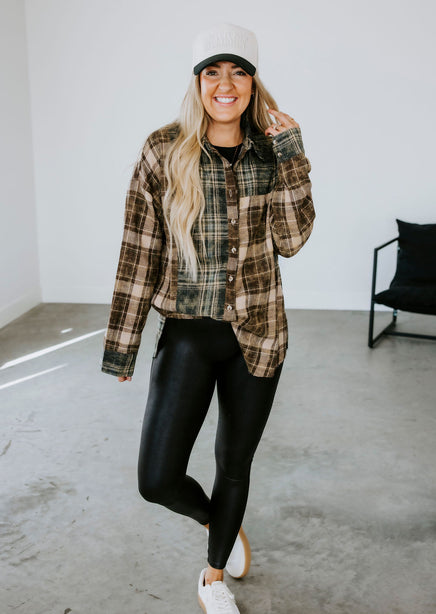 Gentry Colorblock Plaid Top product view