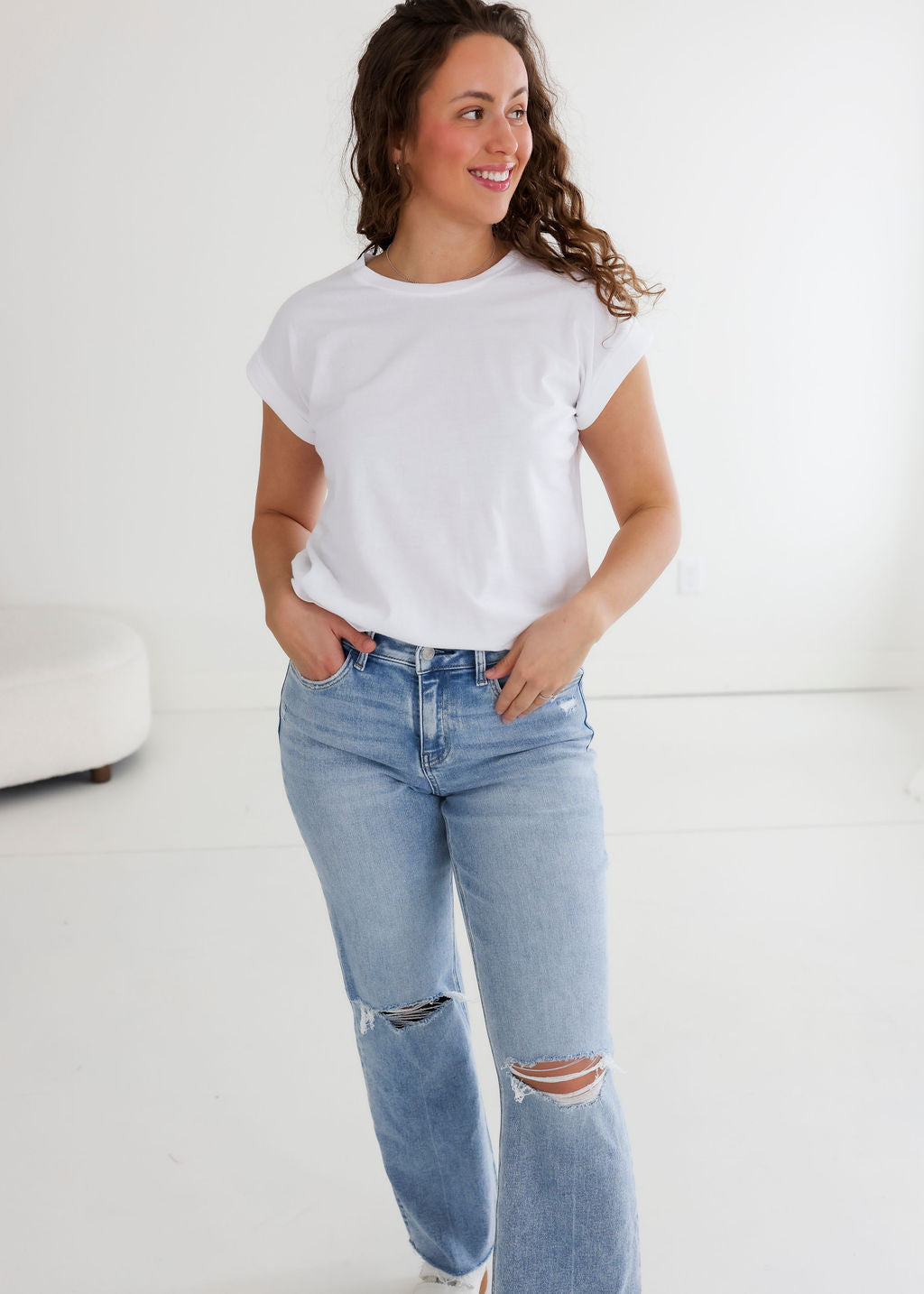 Francene Folded Sleeve Tee