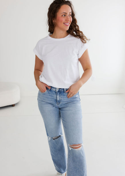 Francene Folded Sleeve Tee product view