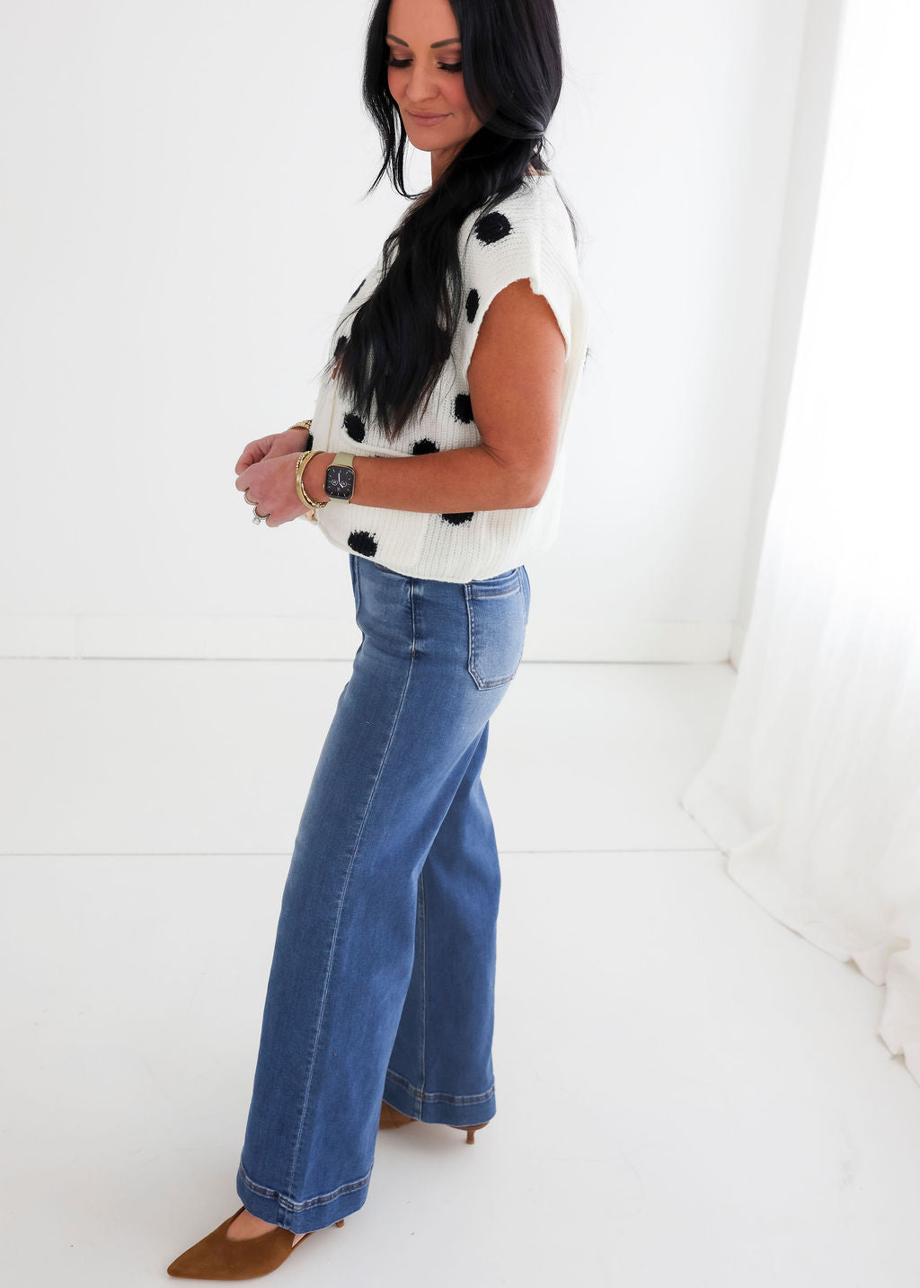 Eddie Polka Dot Knit Vest