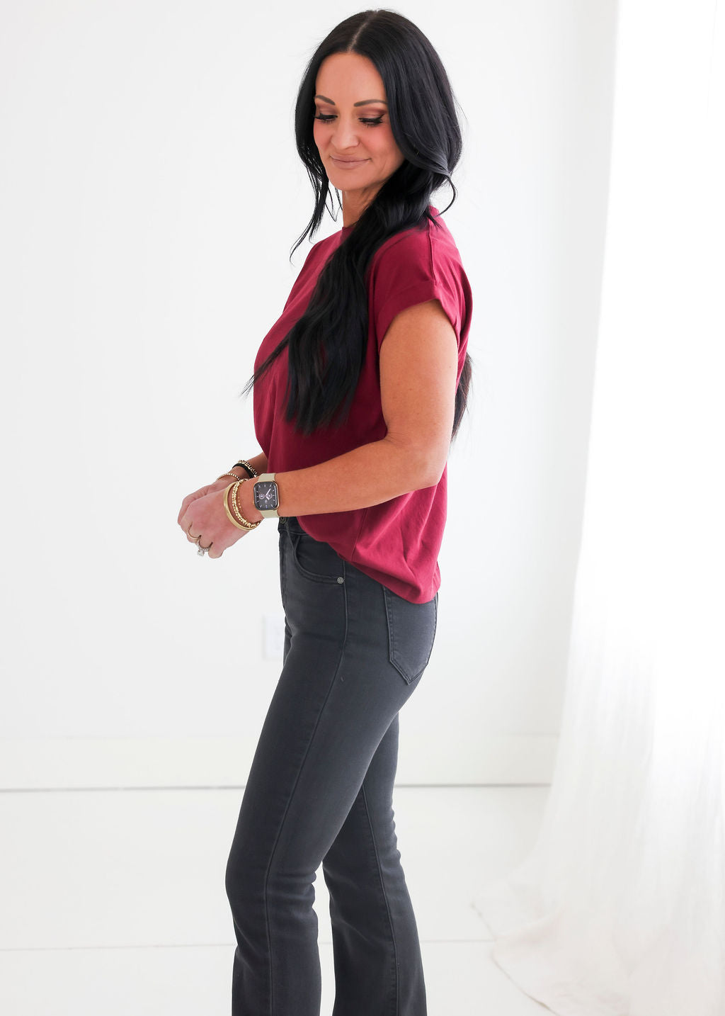 Francene Folded Sleeve Tee