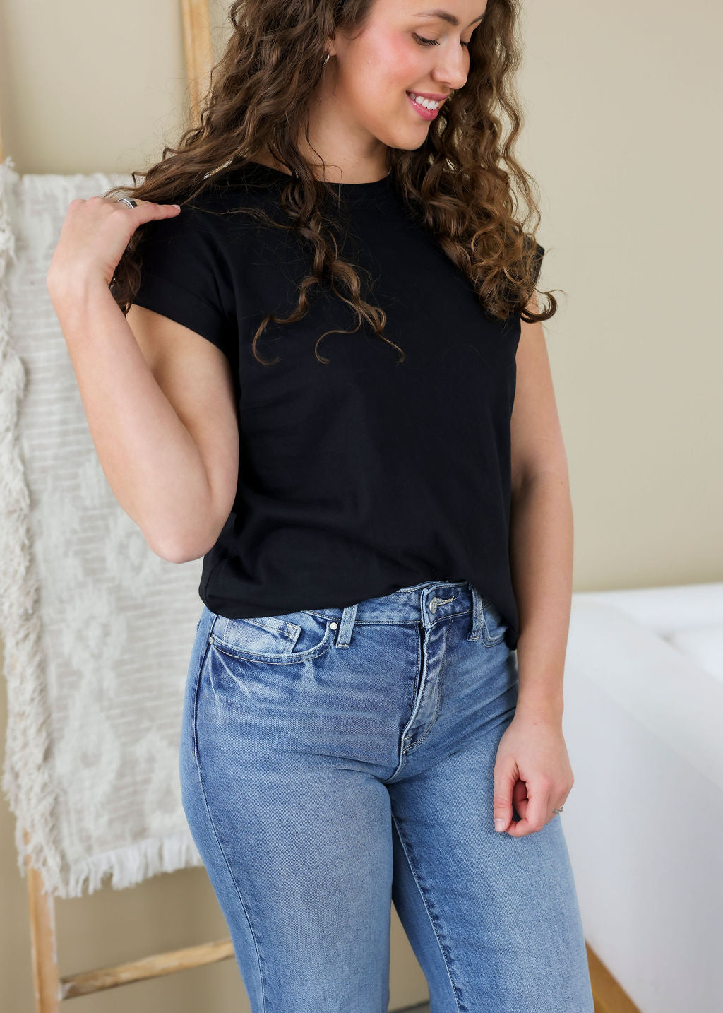 Francene Folded Sleeve Tee