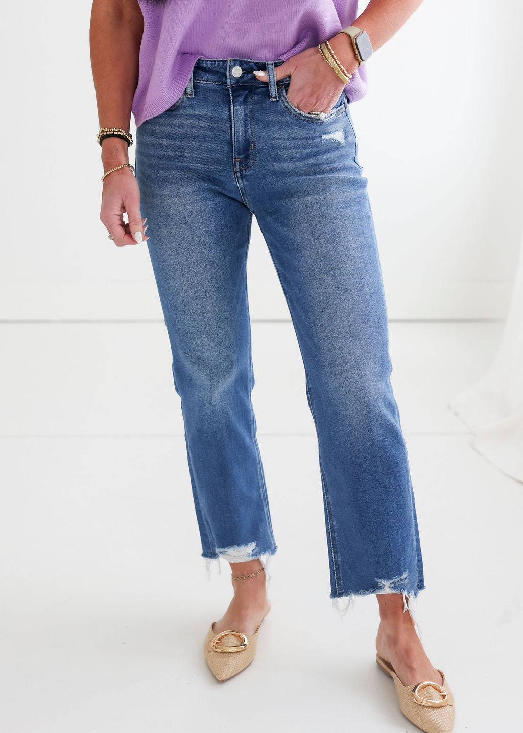 Esther Lovervet Cropped Straight Jean