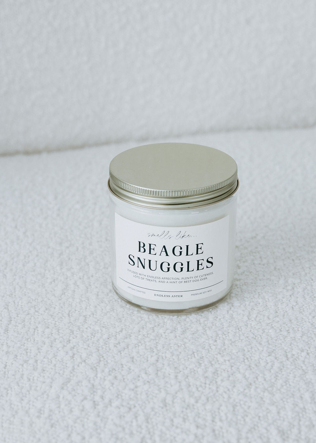 image of Beagle Snuggles Candle