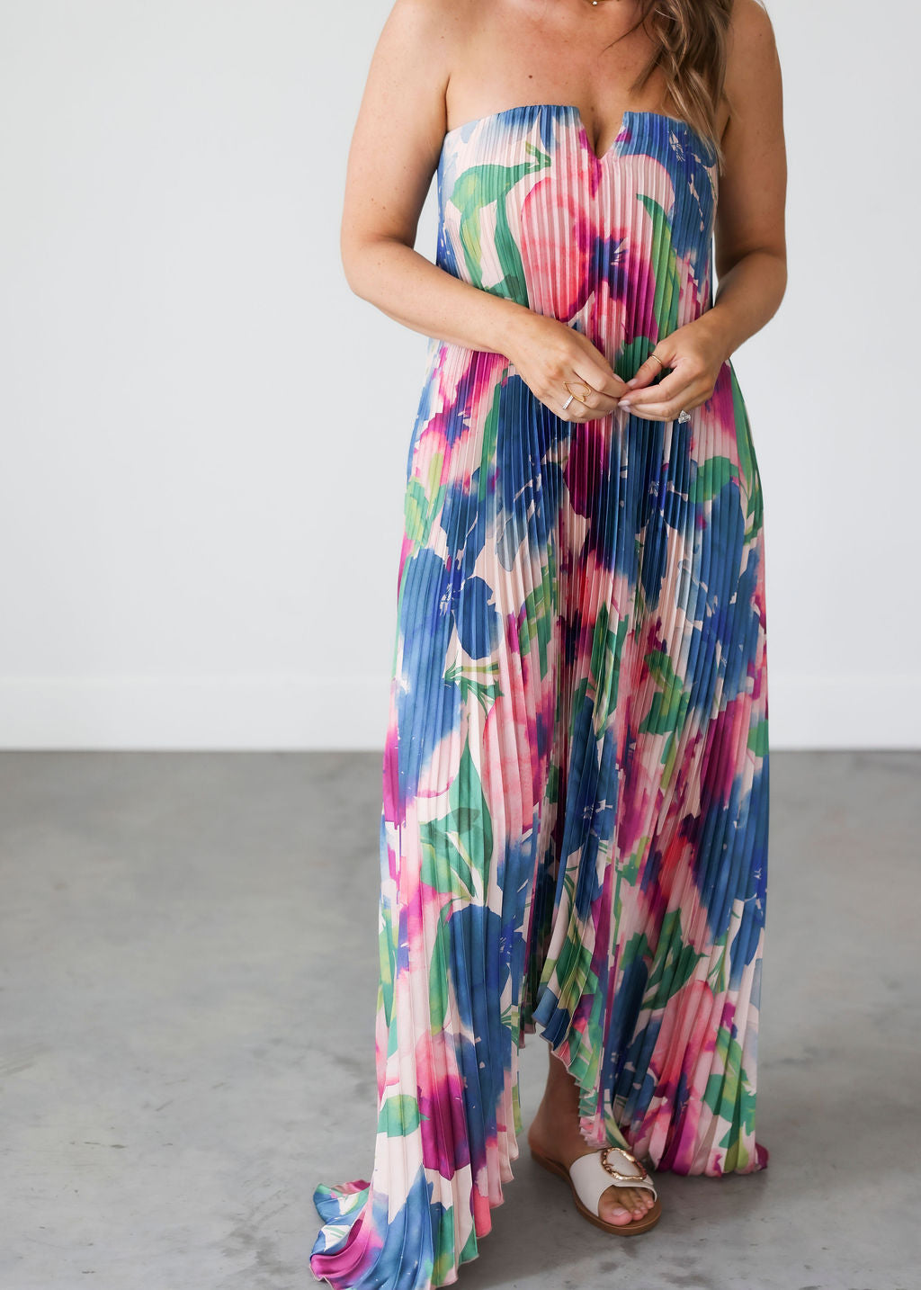 Mellie Pleated Maxi Dress