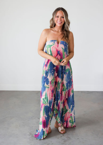Mellie Pleated Maxi Dress product view