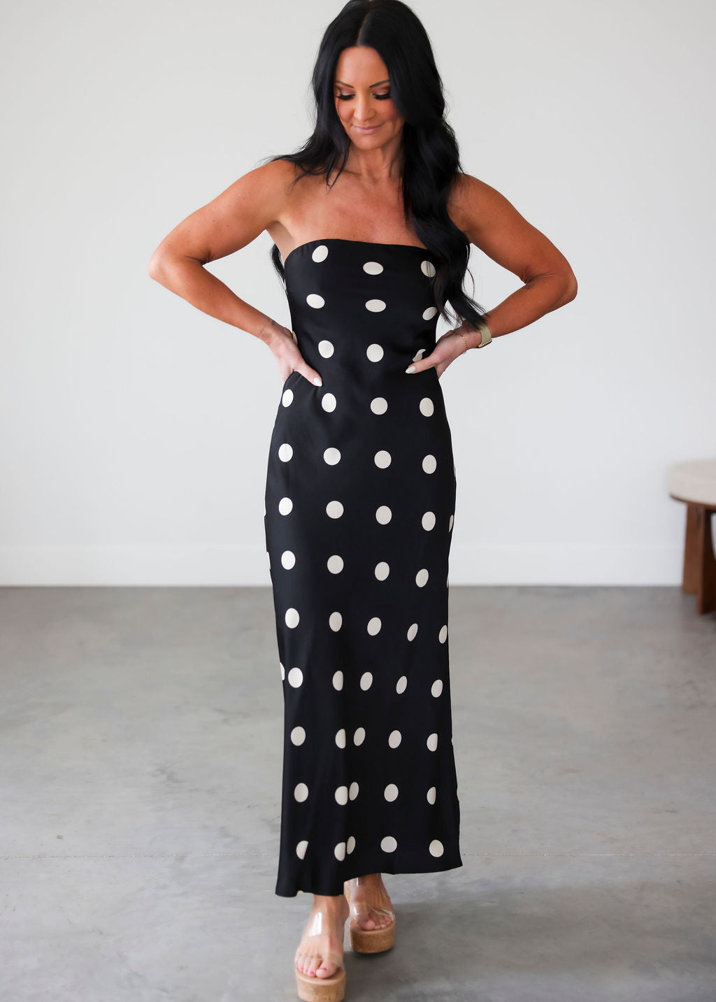 Feya Polka Dot Maxi Dress