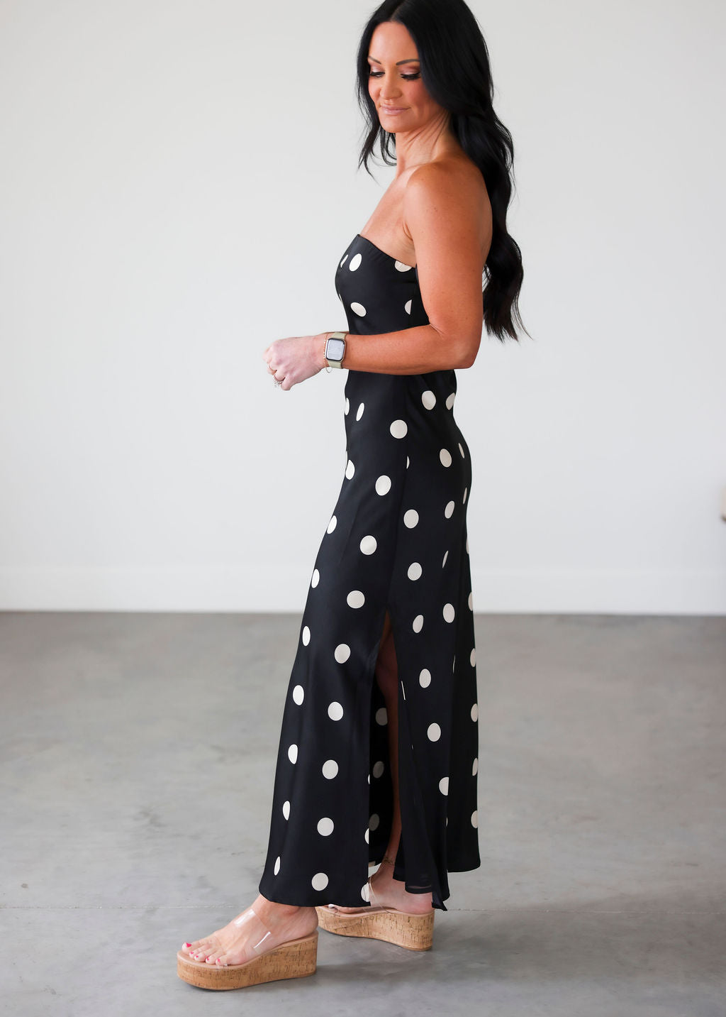 Feya Polka Dot Maxi Dress