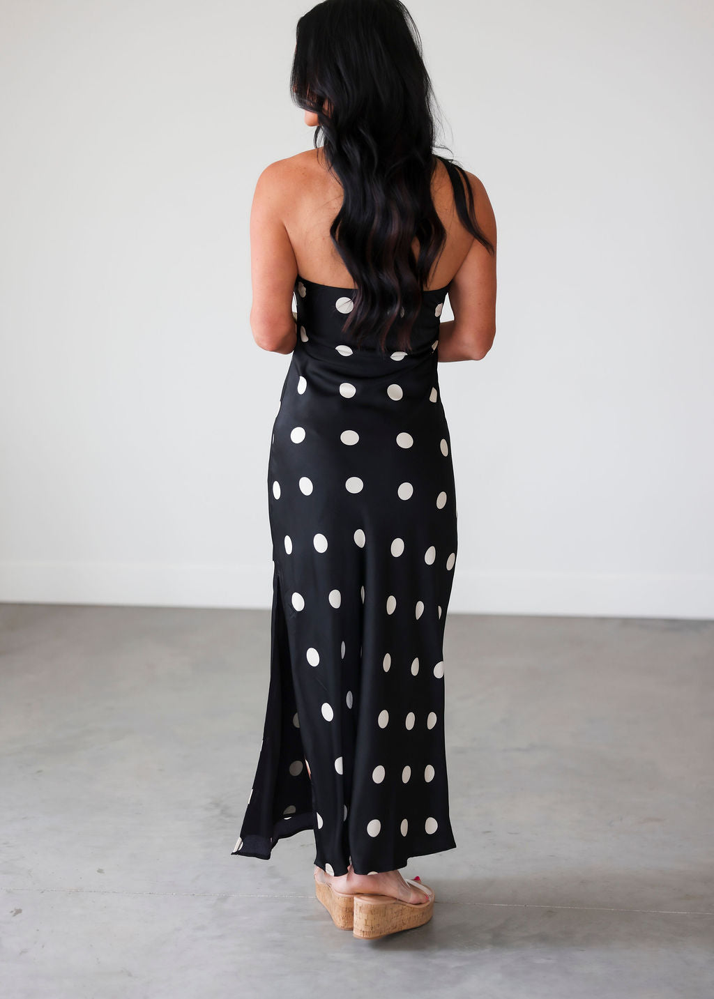 Feya Polka Dot Maxi Dress