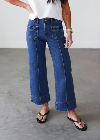 Kenna Saige Pleated Jeans