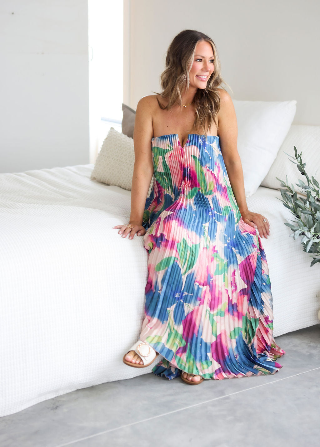 Mellie Pleated Maxi Dress