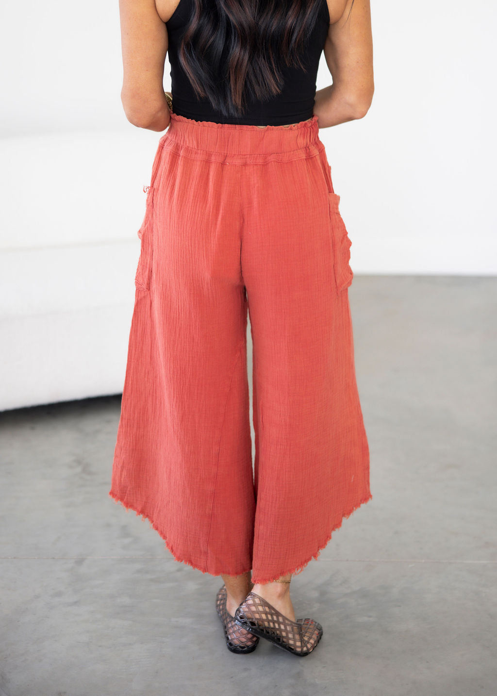 Cindy Linen Culotte Pants