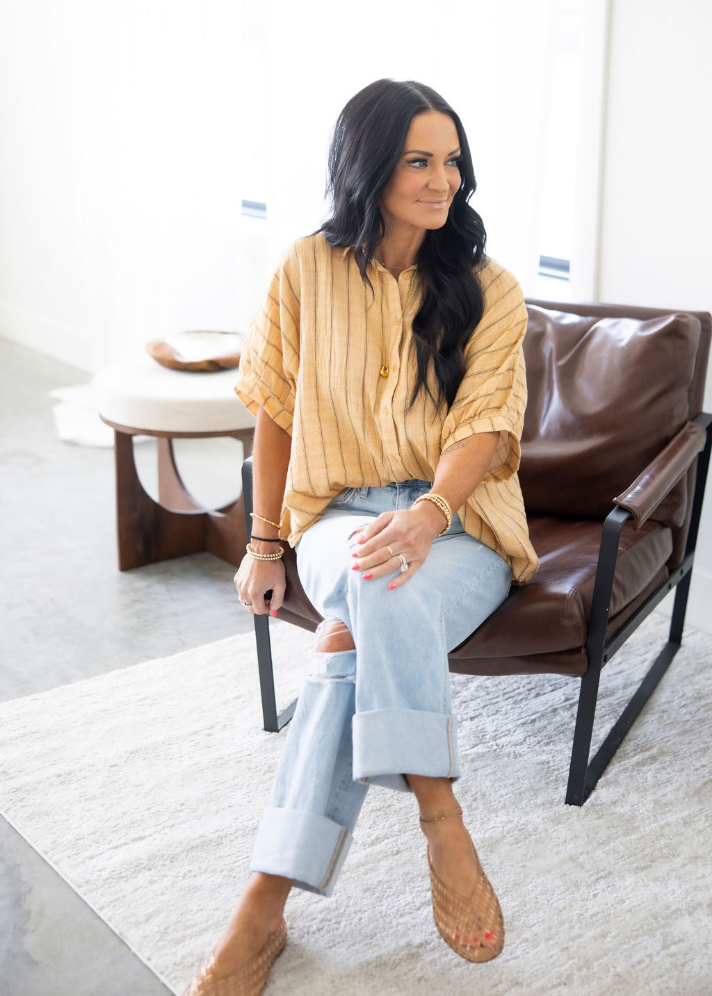 Nina Oversized Woven Top