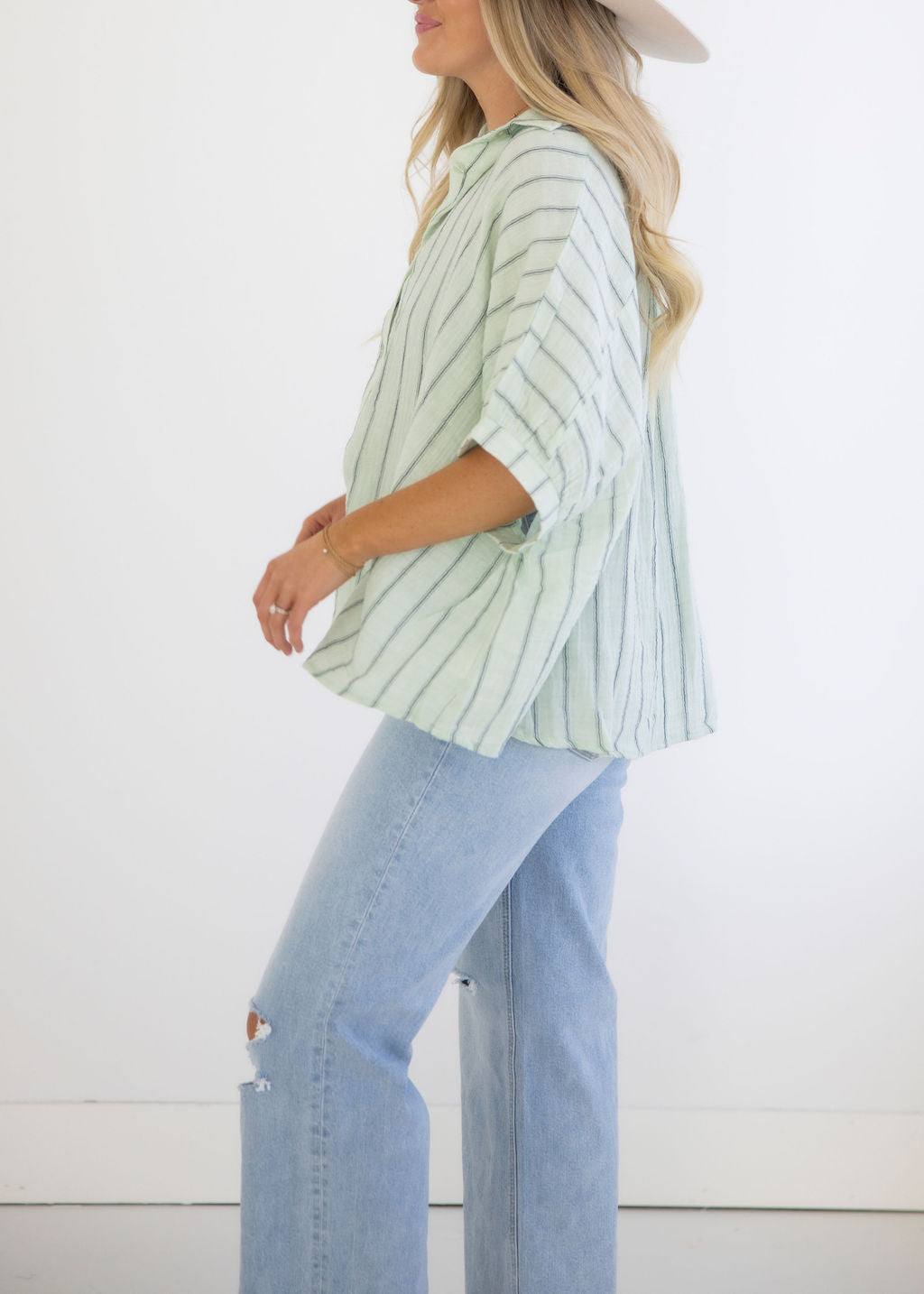 Nina Oversized Woven Top