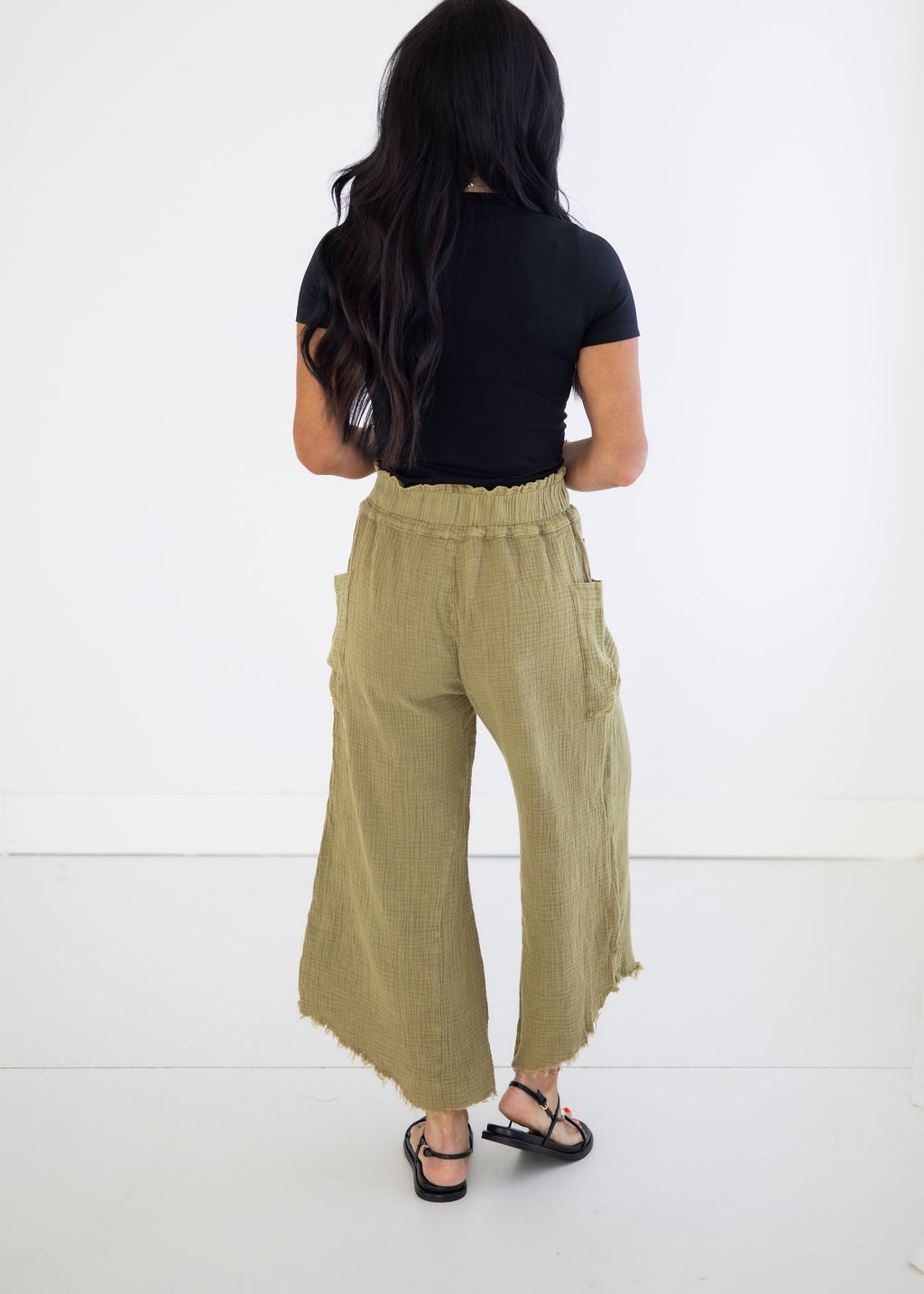 Cindy Linen Culotte Pants