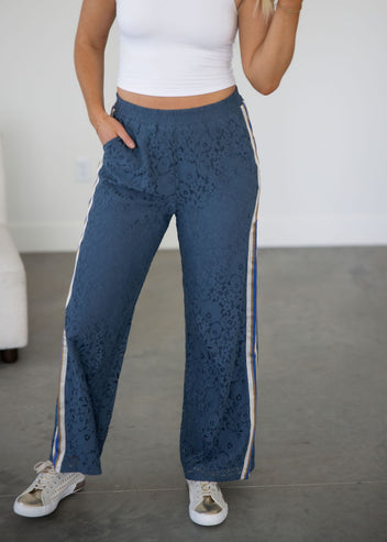Floral Lace Track Pants