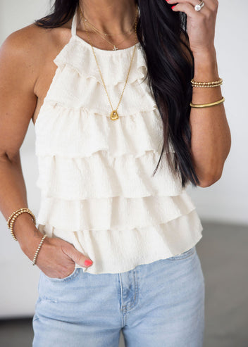Isla Ruffle Halter Top