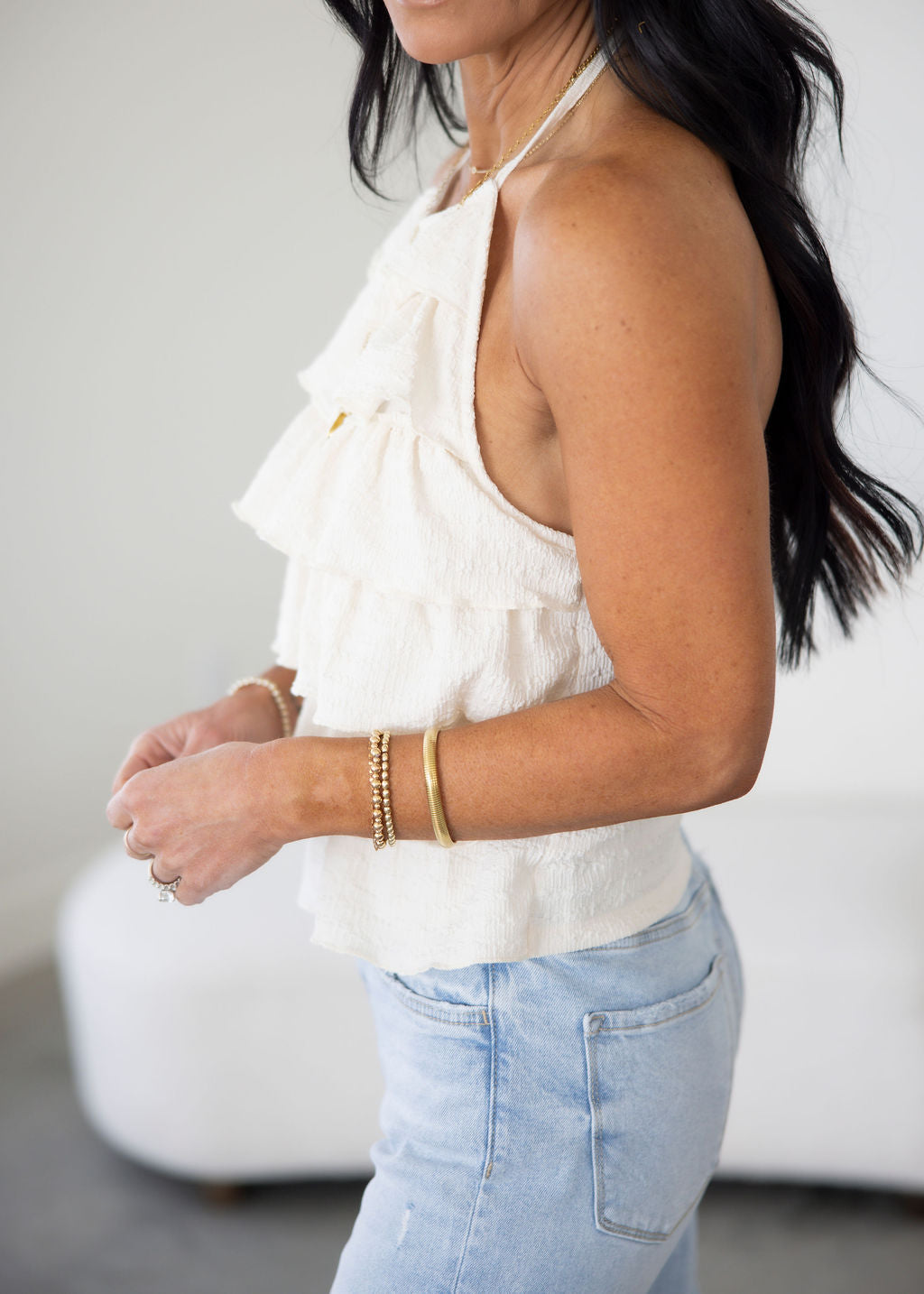 Isla Ruffle Halter Top
