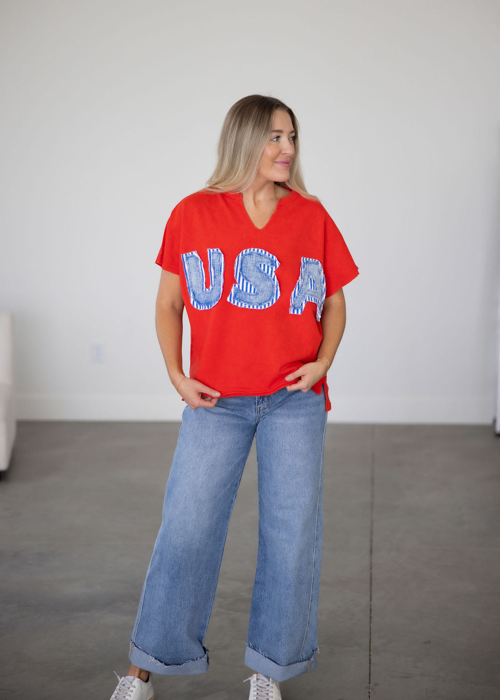 USA Vintage Print Top