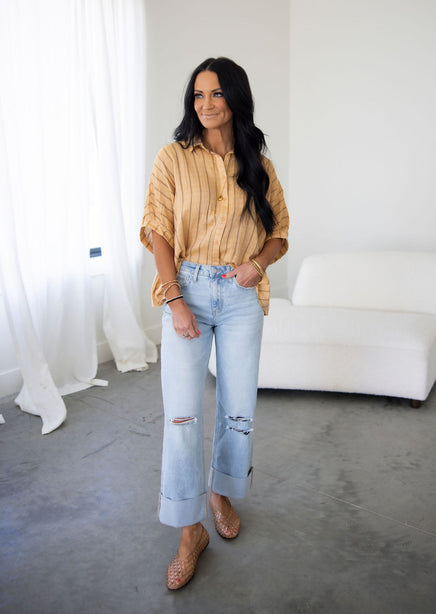 Nina Oversized Woven Top | Lauriebelles
