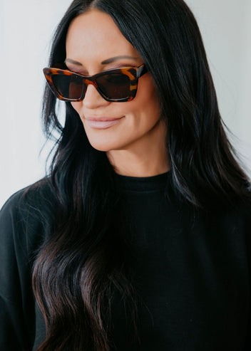 Thick Frame Cat Eye Sunglasses