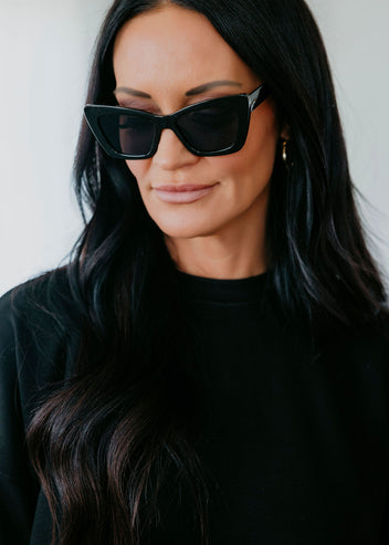 Thick Frame Cat Eye Sunglasses