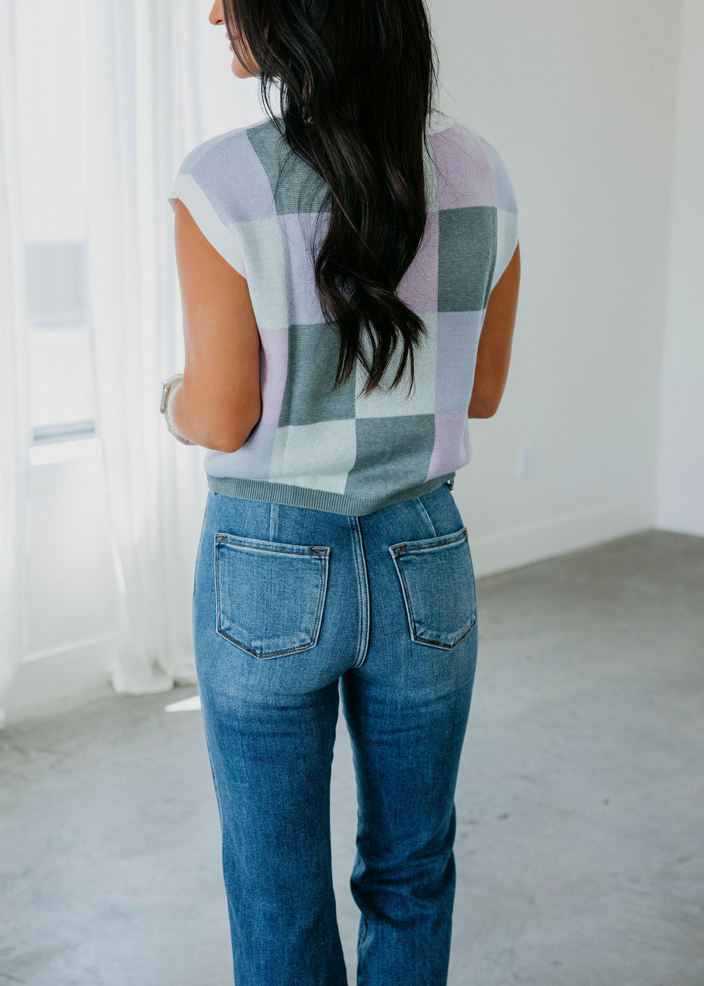 Kellin Checkered Crop Top