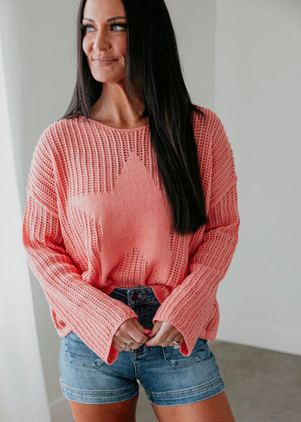 V12 レディースSTAR ELBOW RG KNIT V12 レディースSTAR ELBOW RG KNIT Sweater with rhinestone neckline