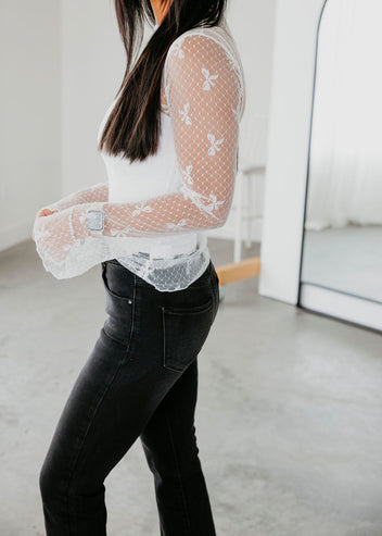 Hadley Bow Mesh Long Sleeve