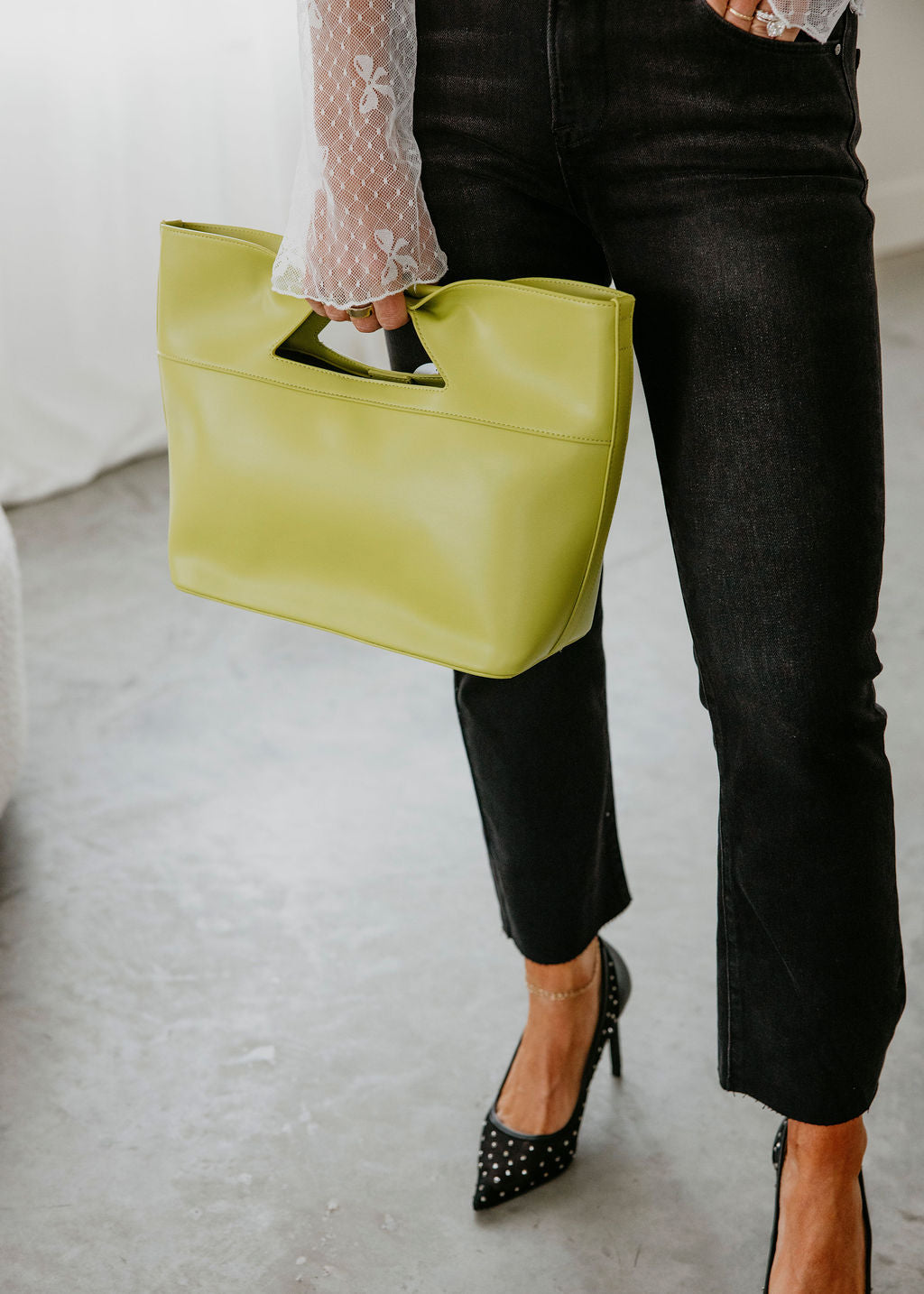 Jillian Faux Leather Tote Bag