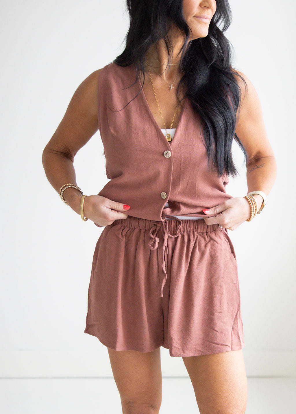 Loren Linen Short Set