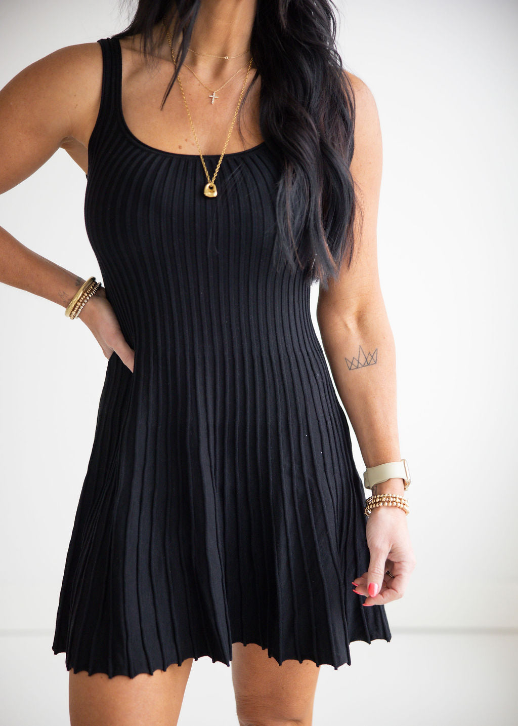 Sasha Pleated Mini Dress