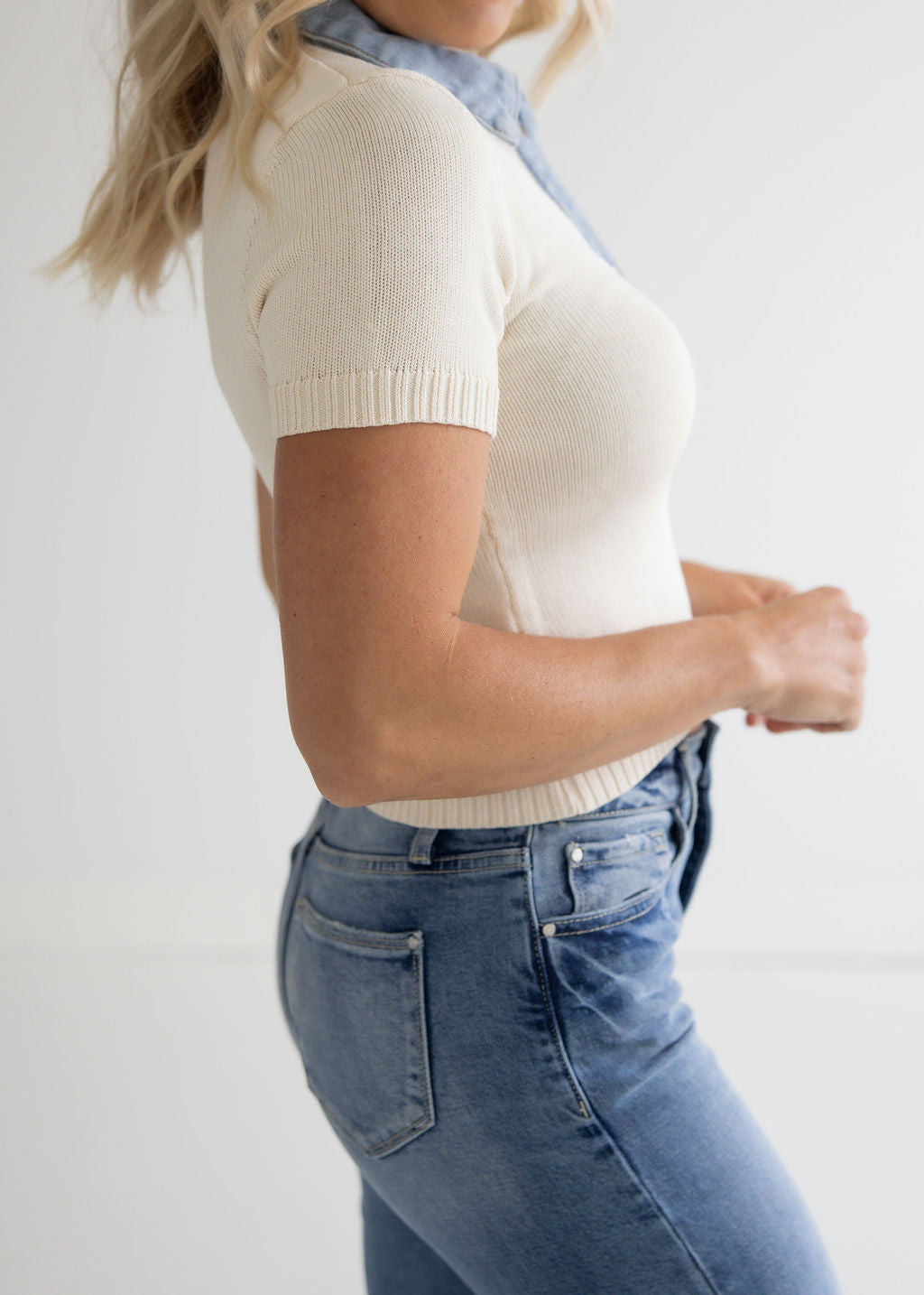 Lena Collared Top