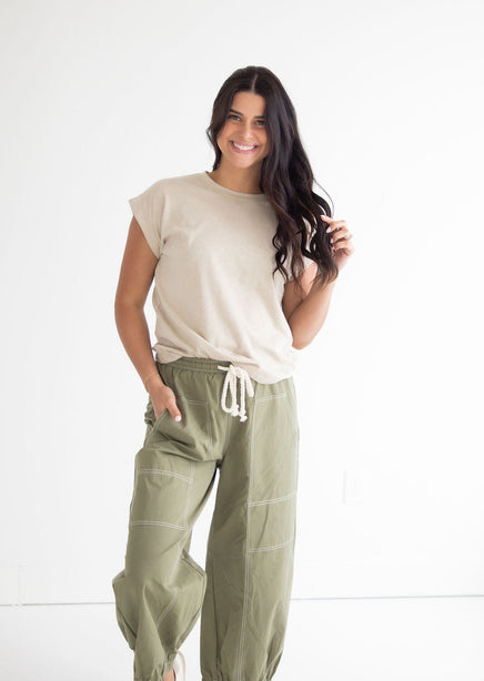 Francene Folded Sleeve Tee product view