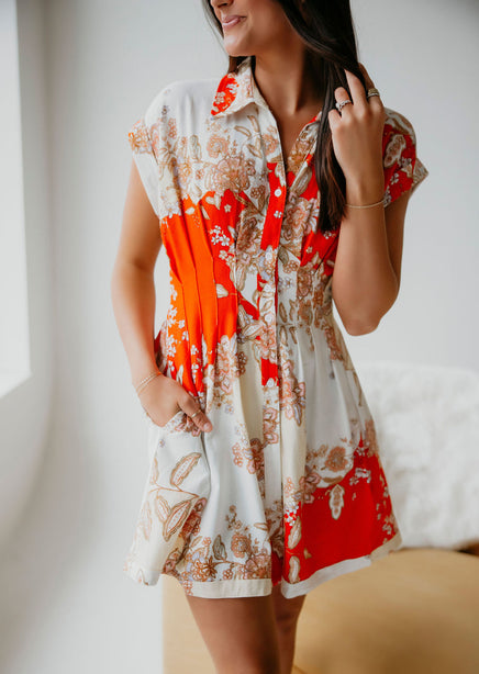 Reina Paisley Print Mini Dress | Lauriebelles Reina Paisley Print Mini Dress | Lauriebelles