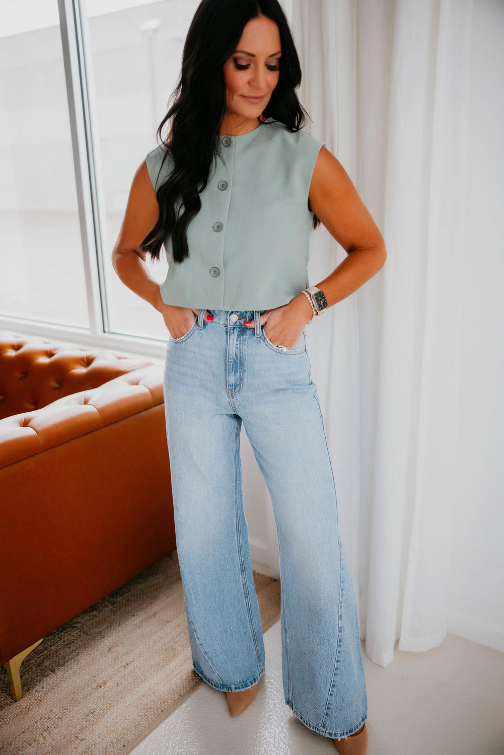 Bodhi Button Knit Vest