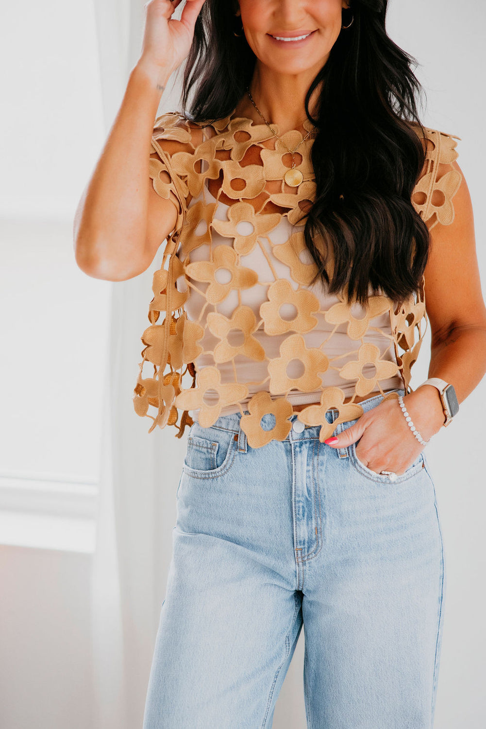 Jeanie Floral Lace Top