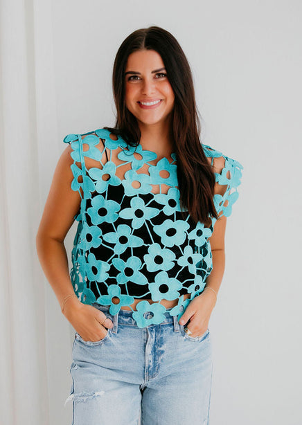 Jeanie Floral Lace Top product view