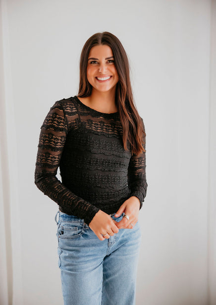 Tyrah Ruffle Lace Top product view