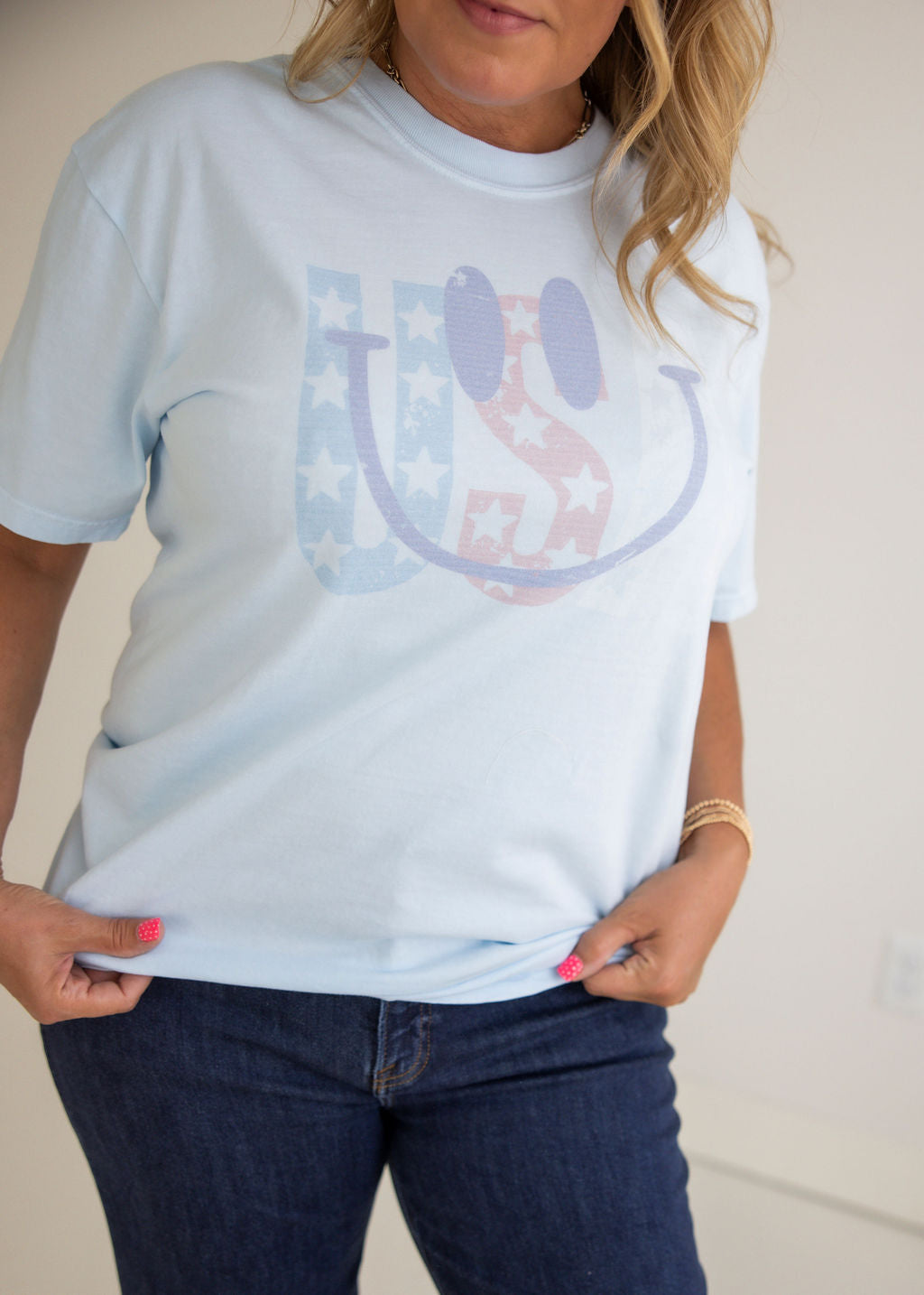 USA Smiley Graphic Tee