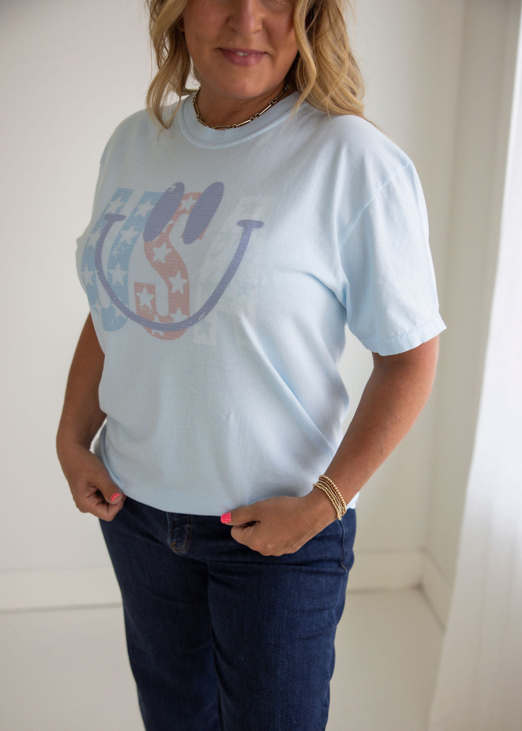 USA Smiley Graphic Tee