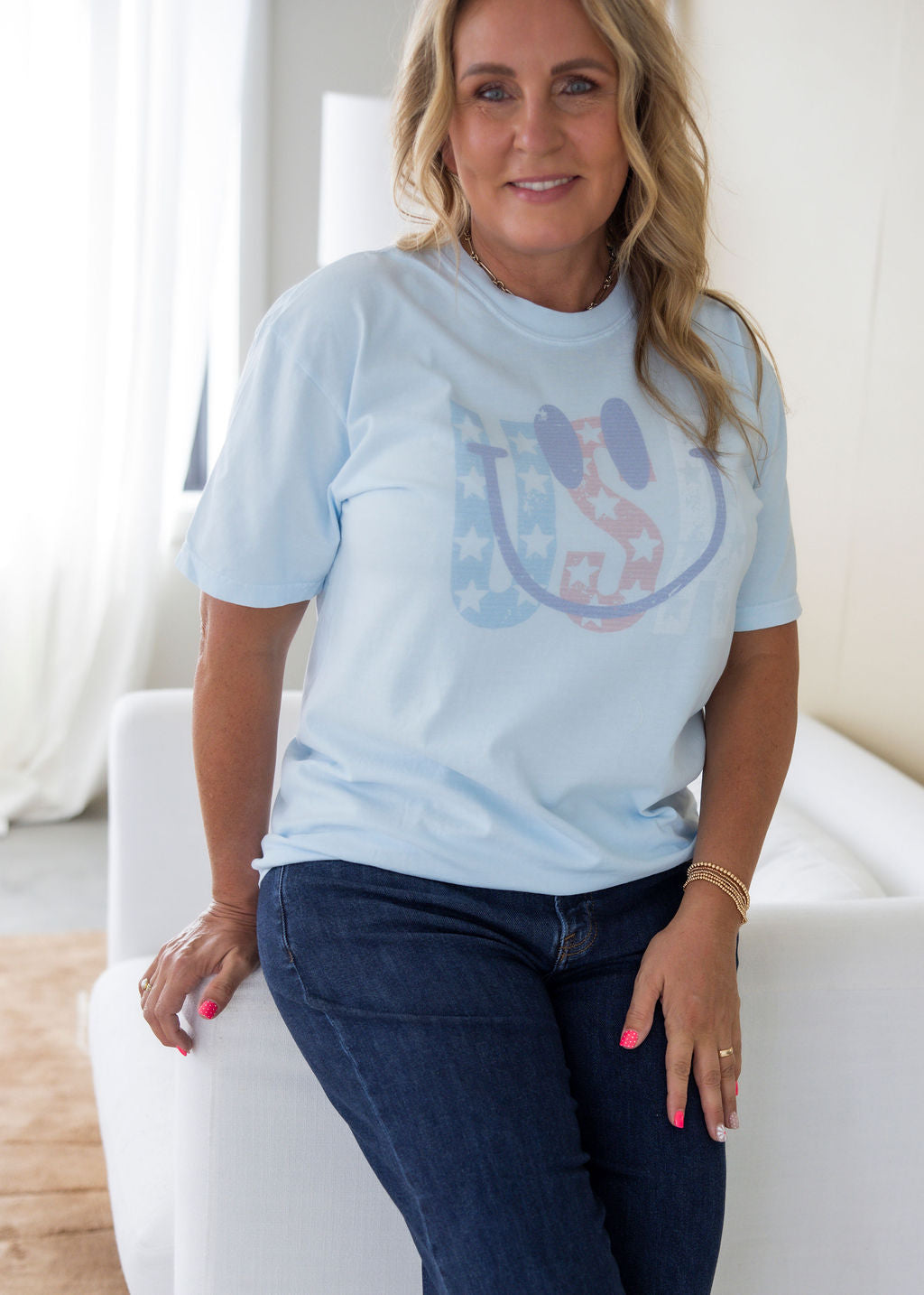 USA Smiley Graphic Tee